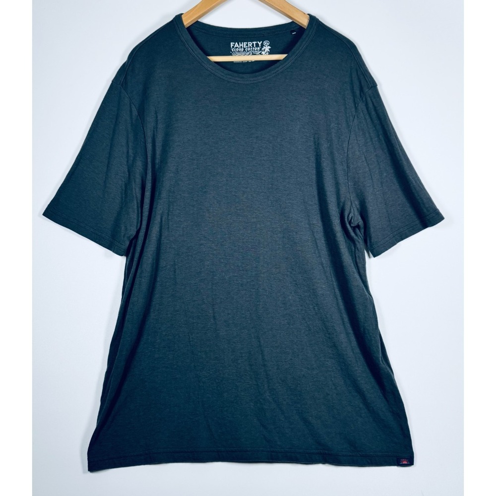 Faherty Cloud‎ Cotton T Shirt Mens XL Gray Short Sleeve Soft Luxury Basic Tee
